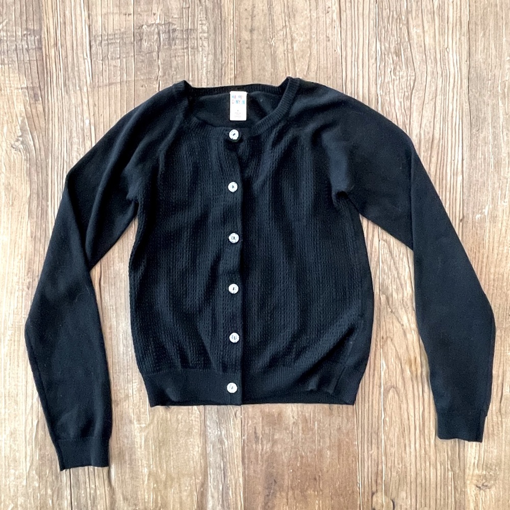 Girls Harper Canyon light black sweater cardigan